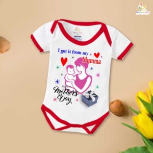 Mother's Day Special Baby Outfit, Half Sleeve Unisex Romper Onesies for Newborn Baby, Soft Comfortable Infant Clothes, Perfect Gift for Moms, Cute Festive Wear for Newborns