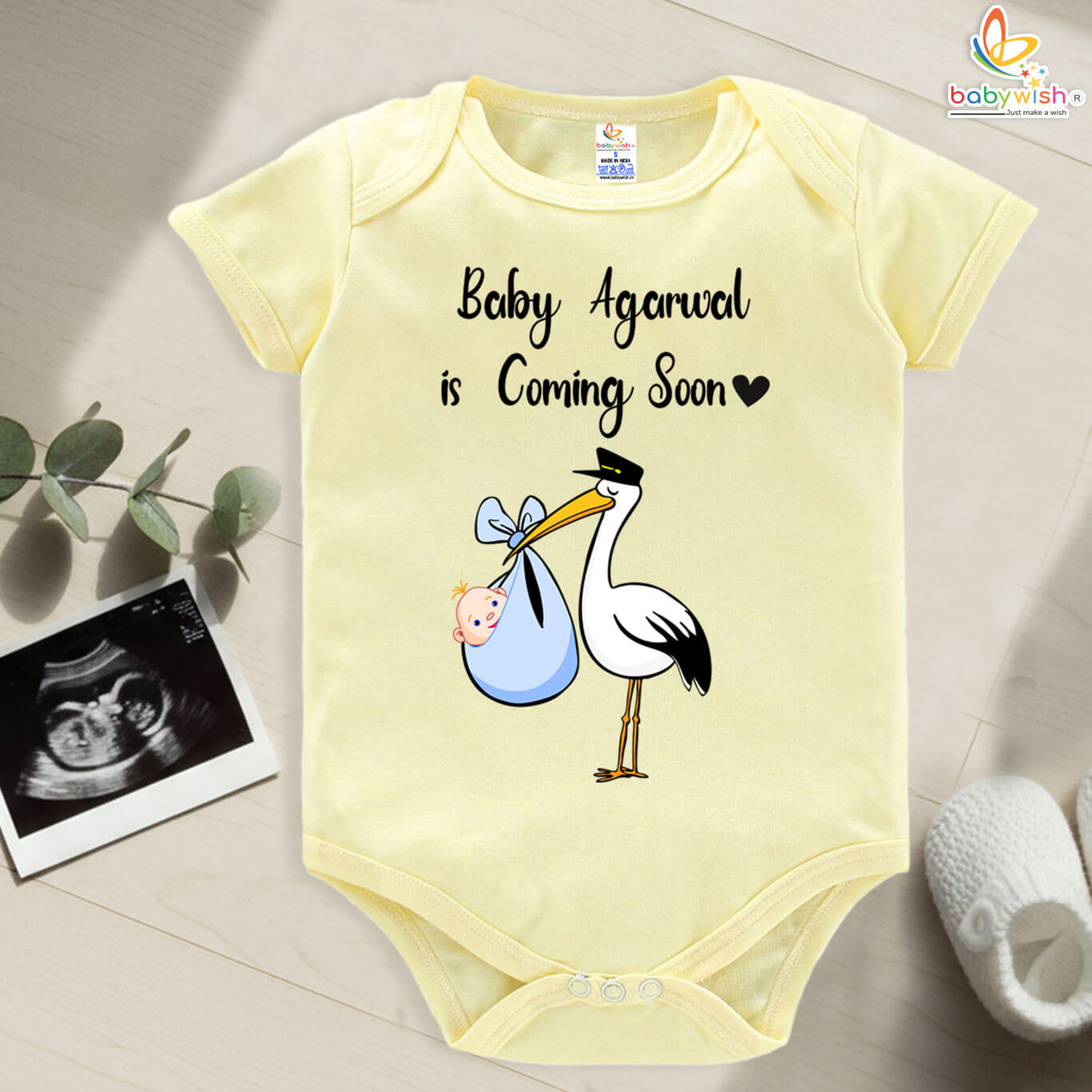 Cute Baby Announcement Onesie Romper | Soft Cotton Fabric | Perfect Baby Shower Gift – Babywish