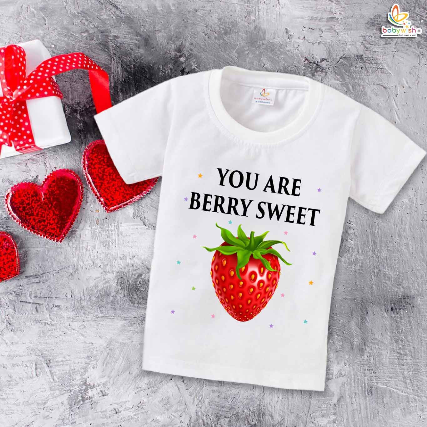 My First Valentine’s Day T-Shirt | "You Are Berry Sweet" Cute Baby & Toddler Valentine Tee – Babywish