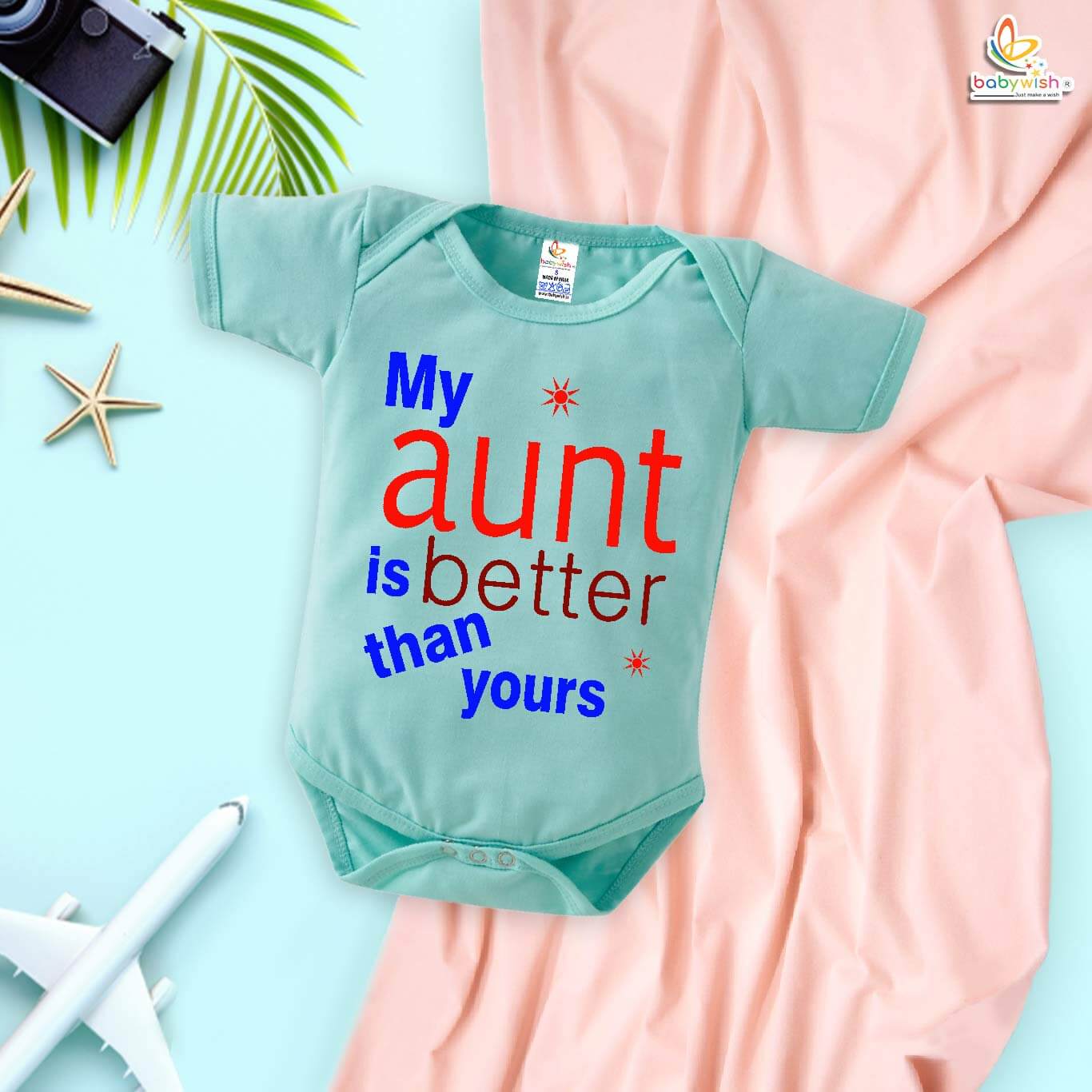 My Aunt Is Better Than Yours Baby Romper | Cute Aunt Love Baby Onesie for Newborn Boys & Girls | Soft Cotton Funny Baby Bodysuit – Babywish - Image 3