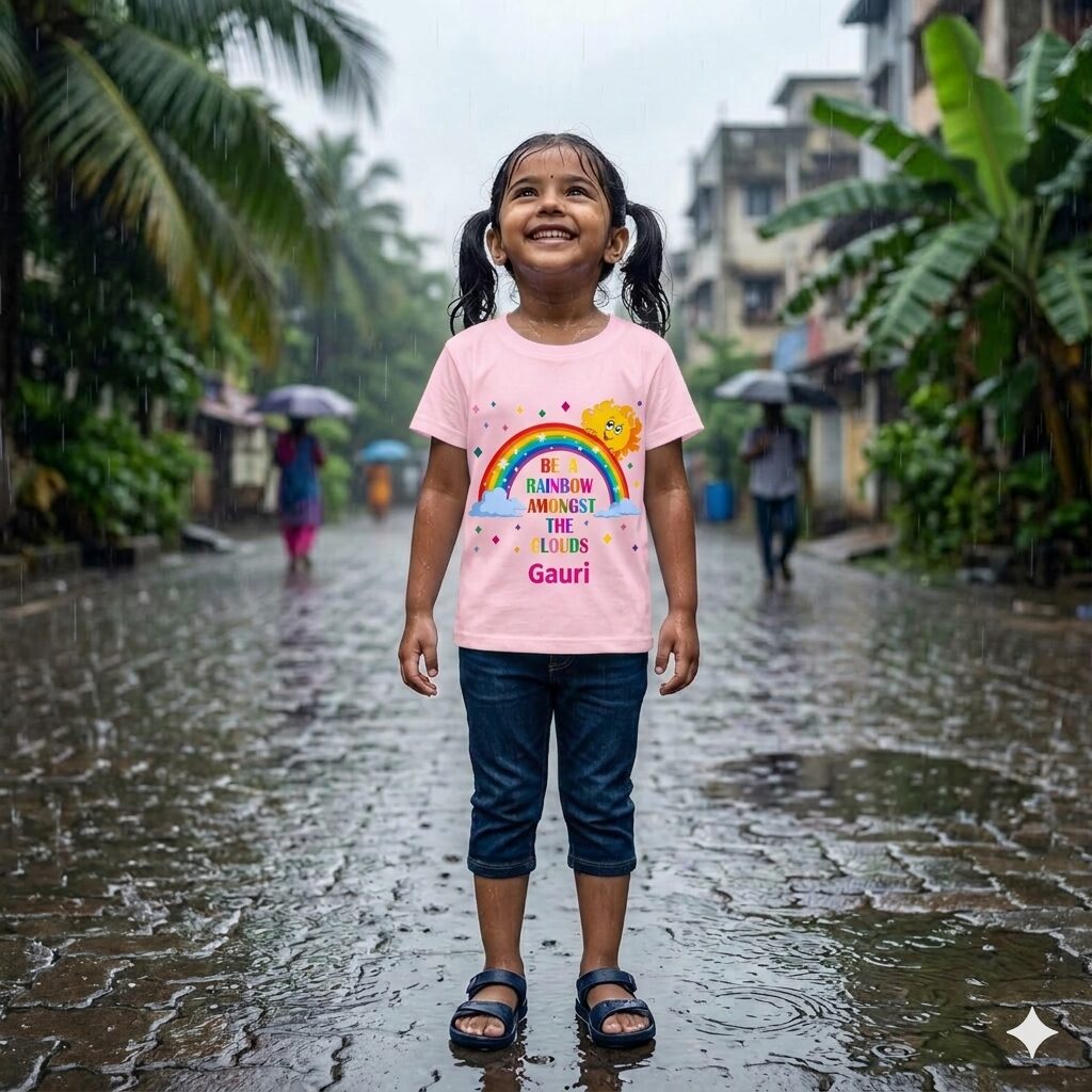 Rainbow Monsoon Kids T Shirt