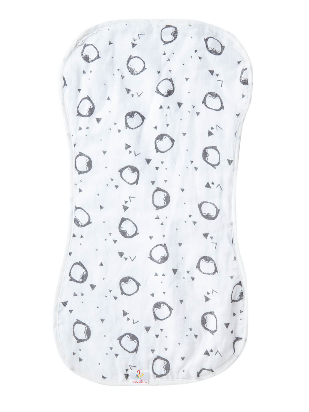 Muslin Baby Burp Cloth with Penguin Print | Babywish