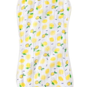 Organic Burp Cloth for Baby Boys and Girls, Triple Layer Soft Muslin, Multipurpose Baby Burp Cloth Gift, Lemon Print Design, Perfect Newborn Essential, Set of 1