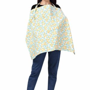 Floral Cotton Nursing Cover for Breastfeeding Moms with 360 Degree Coverage