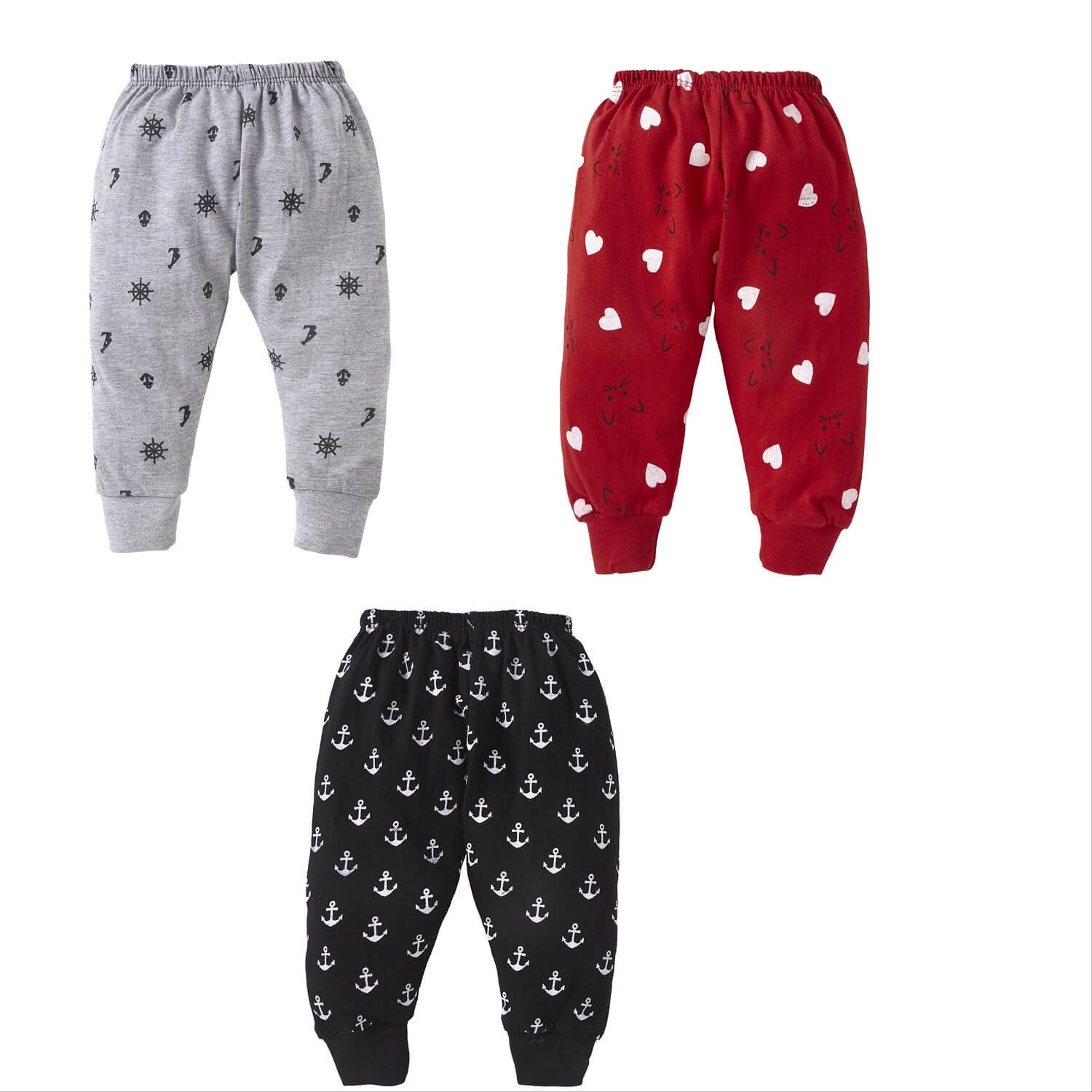 Theme Heart Baby Cotton Pants Soft & Stretchy Bottoms | Babywish