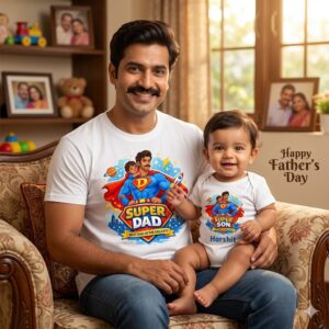 Father's Day Special Baby T-Shirt Dad Matching Combo Set