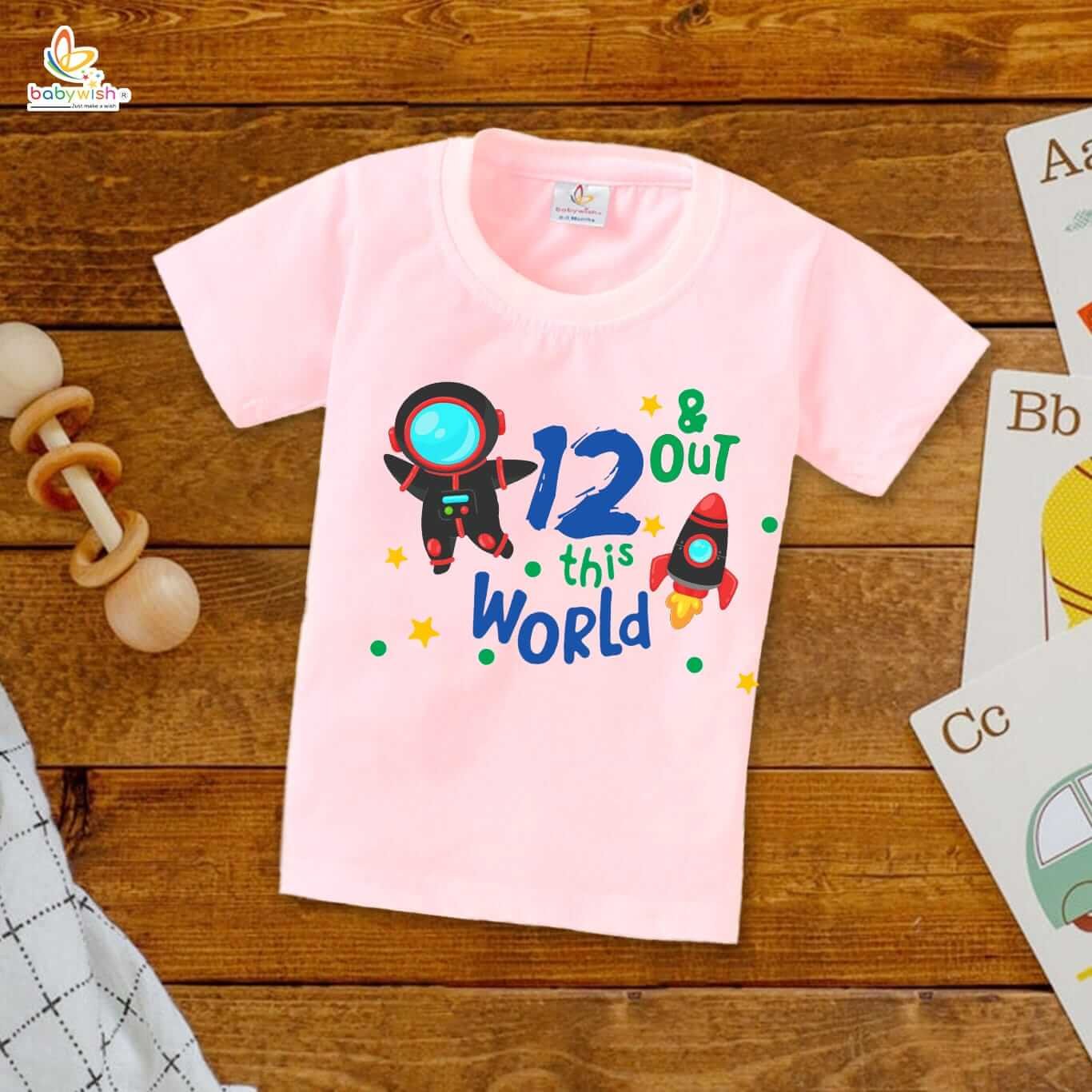 Twelve Year Birthday Unisex T-Shirt Half Sleeve Round Neck Topwear tee for kids