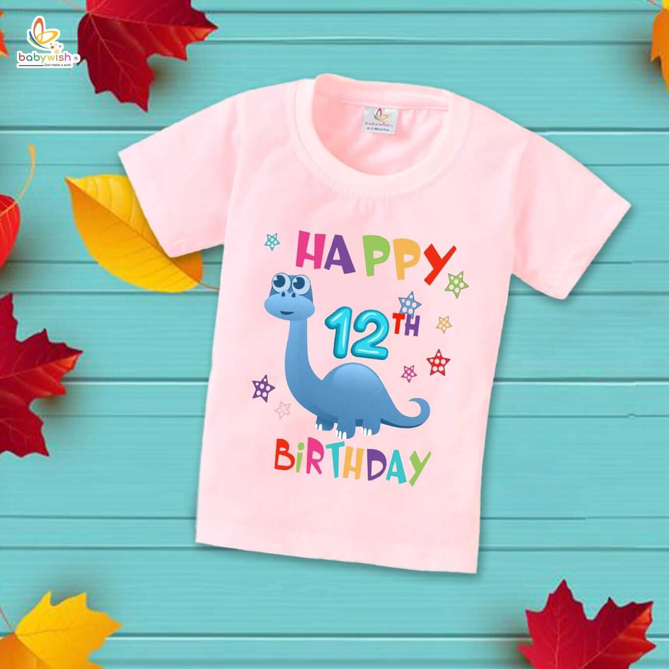 Twelve Year Birthday Unisex T-Shirt Half Sleeve Round Neck Topwear tee for kids