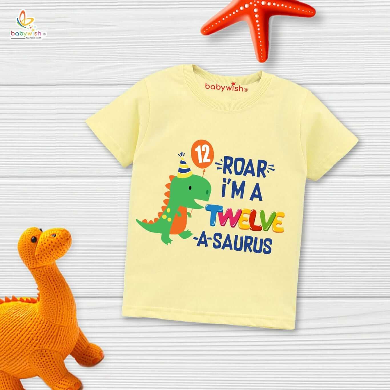 Twelve Year Birthday Unisex T-Shirt Half Sleeve Round Neck Topwear tee for kids