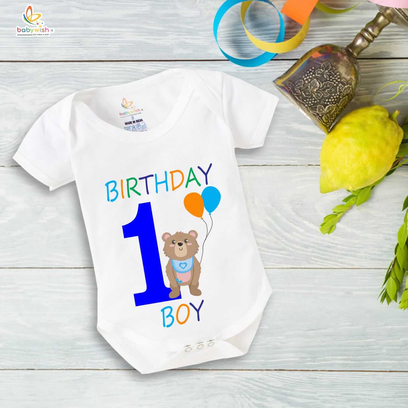 One Month Baby Romper | Newborn Cotton Half Sleeve Onesie 0-3 Months | Unisex Infant Bodysuit Round Neck Outfit for Baby Boys & Girls Daily Wear