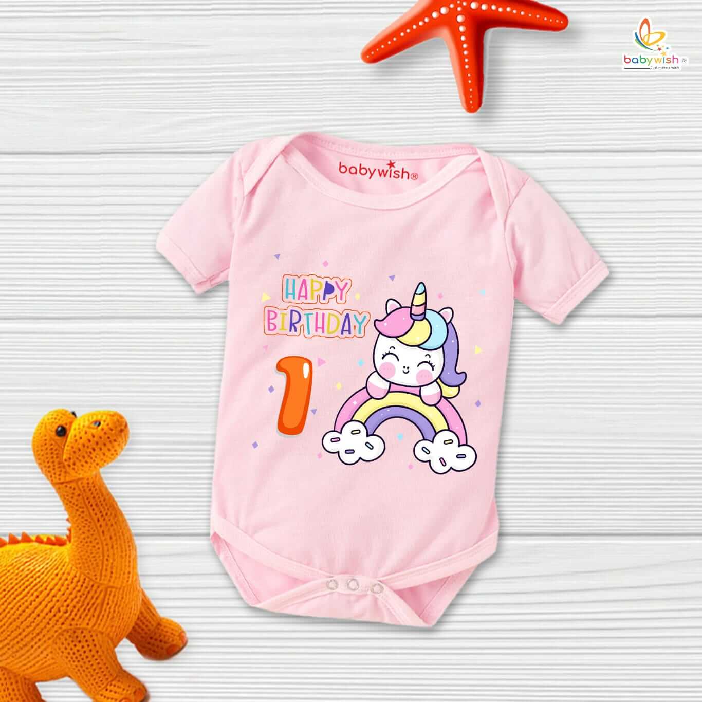 One Month Baby Romper | Unisex Newborn Cotton Half Sleeve Onesie | Soft Round Neck Infant Bodysuit for Baby Boys & Girls Daily Wear Outfit