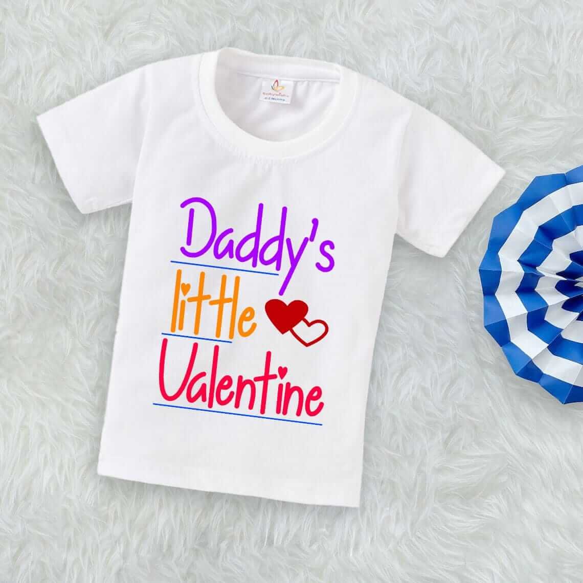 Valentine Day T-shirt for Kids | Unisex Valentine Topwear Outfit | Cute Printed Half Sleeve Tshirt Dress for Baby Boy & Girl "Little Valentine" | Baby Valentine Gift Tee | Babywish