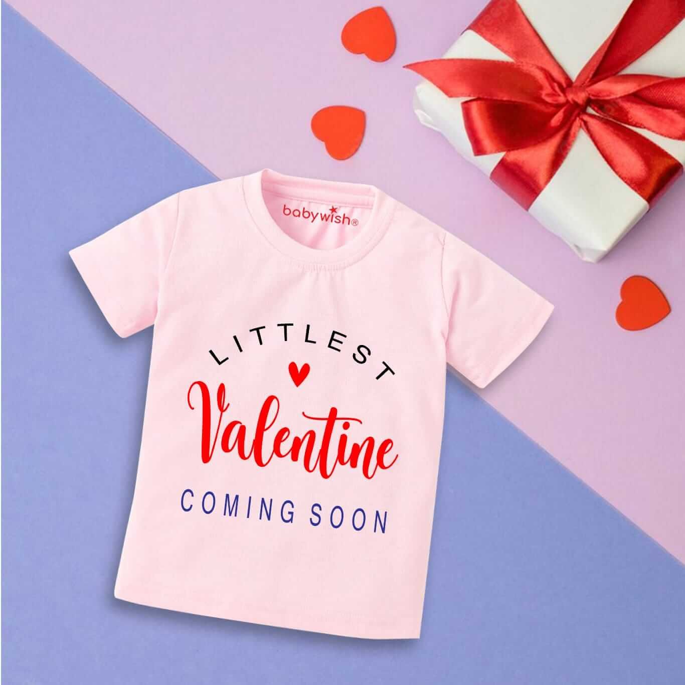 Valentine’s Day T-shirt for Kids | Unisex Valentine Topwear Outfit | Printed Half Sleeve T-shirt Dress for Boys & Girls “Come Soon Valentine” | Cute Gift for Kids