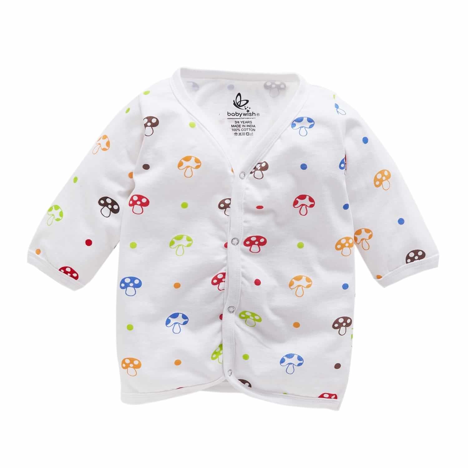 Cute Mushroom Print Design Cotton Night Suit for Kids | Nightwear For Kids | Cotton Night Suit for Kids | Night Suits for Boys and Girls | Babywish - Image 3