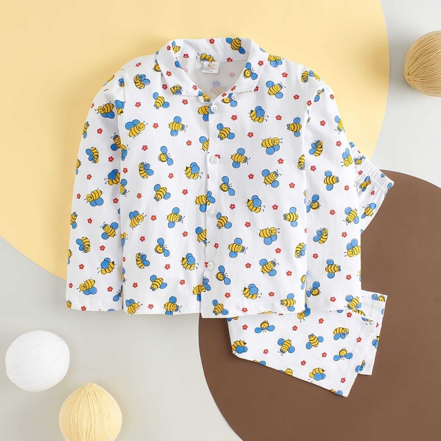 Kids Sleepsuit for Baby Boys and Girls Long Sleeve Topwear and Pajamas Set Baby Clothing Sleepwear Set Yellow Butterfly Print Perfect for Newborns and Toddlers