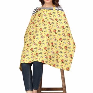 Nursing covers for Mother Breathable feeding cover for Breastfeeding 360° Coverage Protection Cover - Yellow Floral Theme
